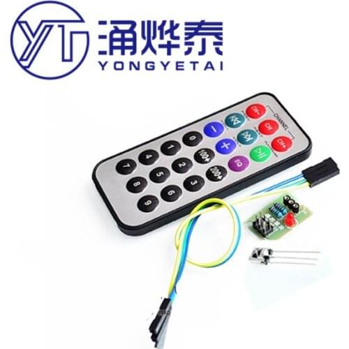 YYT Single chip microcomputer infrared remote control module + receiving head HX1838+NEC coded infrared remote control