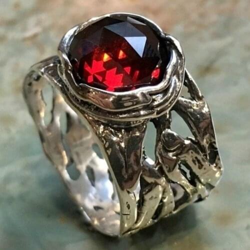 Luxurious Fashion 925 Pure Silver Engagement Wedding Anniversary Love Ring Size 6-10