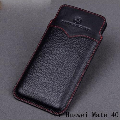 Original Fashion Genuine Leather Pouch forHuawei Mate 40 Pro Luxury Cow Leather Phone Case Cover forHuawei Mate40 Mate 40 Funda