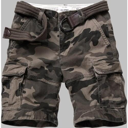 Men Outdoor Camouflage Military Tactical Shorts Wear Resistant Breathable Multi-pocket Overalls Climbing Hiking Sports Shorts
