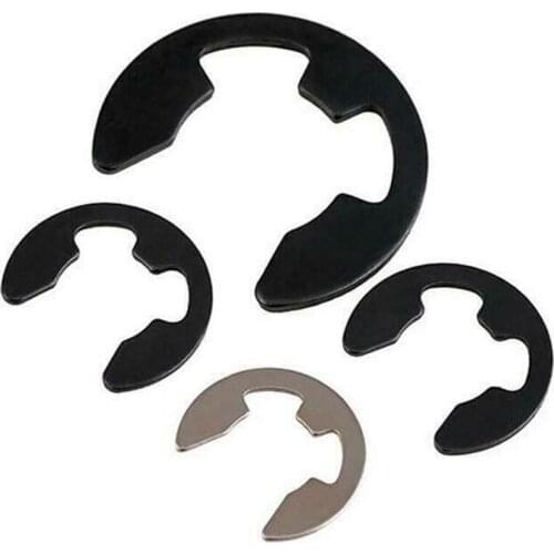 Nominal value 1.5-24 Black E-type circlip1.5 - 8 nickel-plated circlip / open retaining ring
