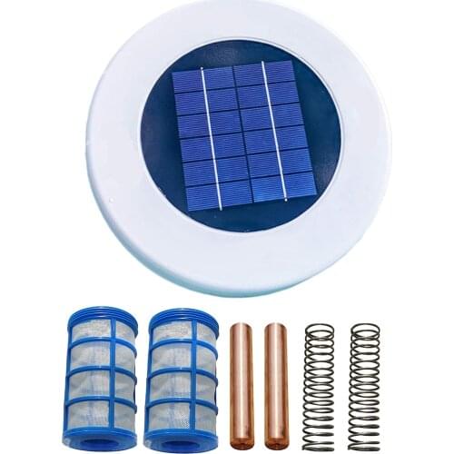 Solar Power Swimming Pool Purifier Solar Pool Ionizer Swimming Pool Water Algae Inhibition Chlorine-Free Water Processor Tool