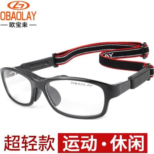 OBAOLY New Basketball Frame Football Sports Glasses Explosion Proof Lens Goggles Can Be Equipped with Myopia L010 Glasses