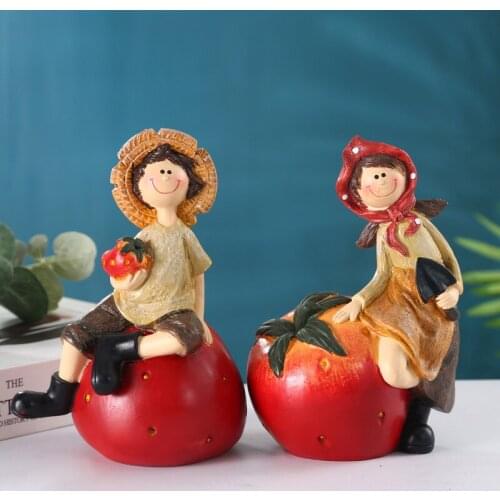 Nordic cute cartoon country child decoration creative living room bedroom study desktop decoration modern home resin crafts