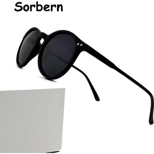 MenS Polarized Round Sunglasses Medium Rivet UV400 Shades For Women Brand Designer Vintage Mirror Driving Sun Glasses Men