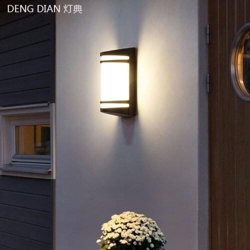 Modern LED Outdoor Garden wall Light Waterproof aluminum wall lamps Balcony aisle corridor Porch Lights 8W plus 3 styles