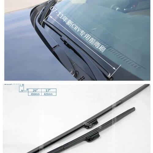 FUNDUOO For Honda CRV CR-V 2007 2008 2009 2010 2011 2012 2013 2014 26"+17" Soft Rubber Windscreen Wipers Windshield Wiper Blade