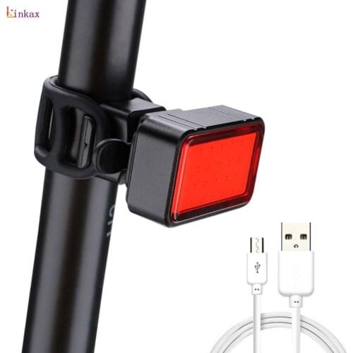 USB Charging Bicycle Light 100 Lumens 3 Light Modes Red Light Built-in Lithium Battery IPX8 Waterproof For Safety Night Cycling