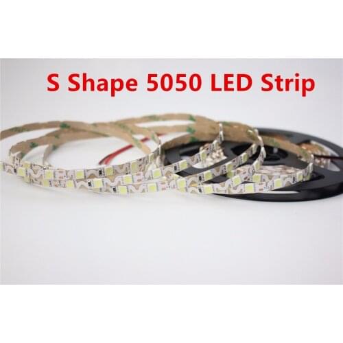 5M LED Strip 5050 300 Leds 12V Ultra narrow 6mm S Shape Signages Channel Light Strip Bendable billboard lamps Replace LED Module