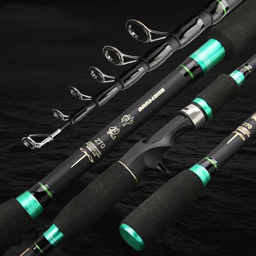 1.8M 2.1M 2.4M 2.7M Portable Carbon Rod Telescopic Fishing Rod Casting Spinning Rod Travel Rod Fishing Accessory X253G