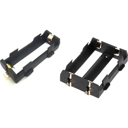 High Quality 1/2 X 26650 Battery Holder SMD For 26650 Black With Bronze Pins Gold Plated for 26650 3.7V Batteries Holder