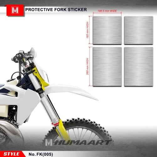 HUMAART Motocross Stickers Factory Front Fork Protector Suspension Decals for Dirt Bikes From 125cc, FK005