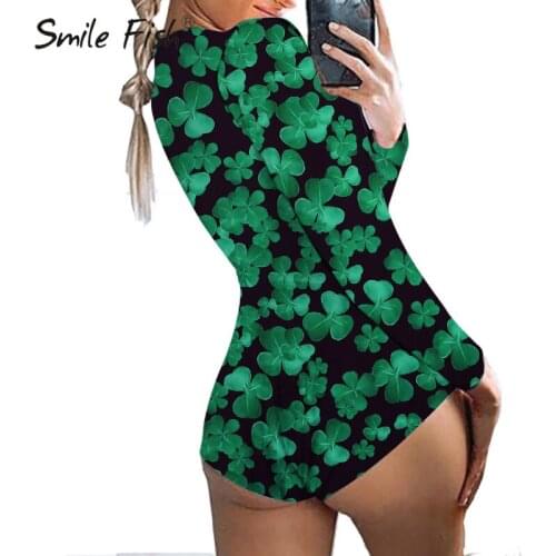 Chic Playsuits Chili Apple Women Bodycon Rompers Cute Cookie Printed Girls Prairie Sexy Button V Neck Sleepwear Jumpsuits G1483