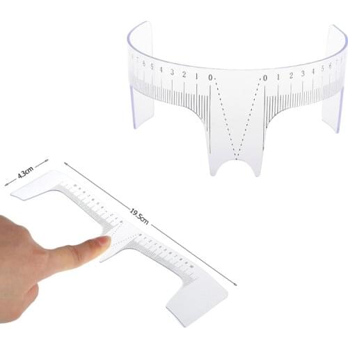 1pc Microblade Permanent Makeup Stencil Plastic Eyebrow Ruler Tattoo Cosmetic Shaping Measure Tool Reusable Easy to use