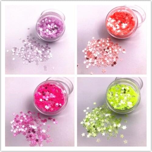 10g/Pack 3mm Transparent Rouge Loose Sequins Flat Star Paillettes DIY Sewing Wedding Craft Decoration Lentejuelas Accessories