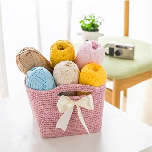 100g/pcs Fancy Yarns For Hand Knitting Thick Thread Crochet Cloth Yarn DIY Bag Handbag Carpet Cushion Cotton Cloth T-Shirt Yarn