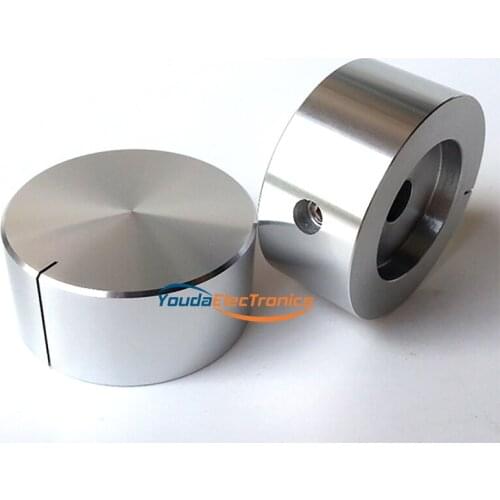 2PCs 32x15mm Silver Aluminium volume potentiometer Knob for Guitar Amplifier 6.0mm