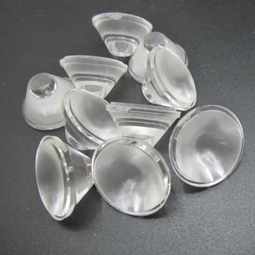 50pcs 1w 3w LED optical lenses, 20mm pmma High Power led condensing lens frosted surface 5/15/30/45/60/90/120 degree