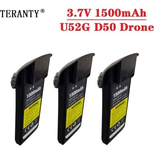 1-5PCS Original Battery for U52G D50 5.55Wh Drone RC Quadcopter spare parts 3.7V 1500mAh Lipo battery for U52G D50 Drone 905134