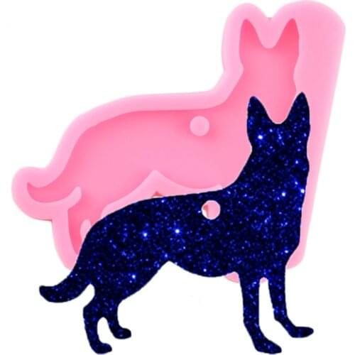 Shiny Dog Silicone Molds Keychains Mold DIY Key Ring Truck Epoxy Resin Mold Pendant Jewelry Clay Craft Custom Keychain