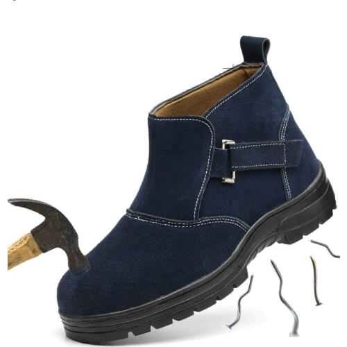 Spring Mens Boots High Tops Steel Toe Safety Shoes for Men Protective Working Shoes Warm Mens Work Shoes Winter Ankle Boots Men