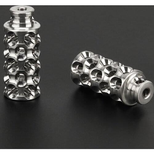 1PCS Hollow Out Multihole Titanium Alloy Beads Umbrella Rope DIY Pendant Paracord Bead Accessories