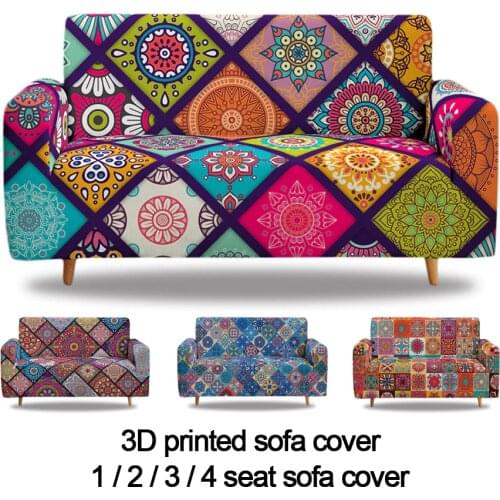 3D Datura series covers for sofas Stretch Slipcovers Sectional Elastic Stretch for Living Room Couch Cover L shape1/2/3/4 Seater