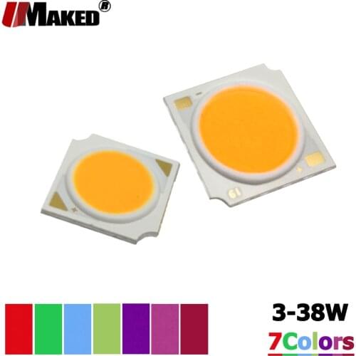 Colorfull LED COB 3-12W 20-38W Ra95 36V 130LM/W 1313 1919 Red Green Blue Purple Rose Red Light Green 7 Kinds Lighting Source