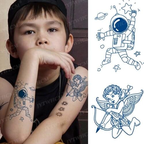 1pc Kids Tattoo Waterproof Temporary Tatoo Stickers Semi-permanent Juice Ink Lasting Fake Tatto Flash Foot Face Neck Arm Leg Art