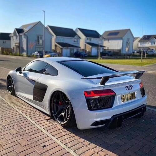 Lively2021 Fit For Audi R8 Refitting Vertical Gt Carbon Fiber Spoiler Pressing Tail Rear Lip Front Shovel