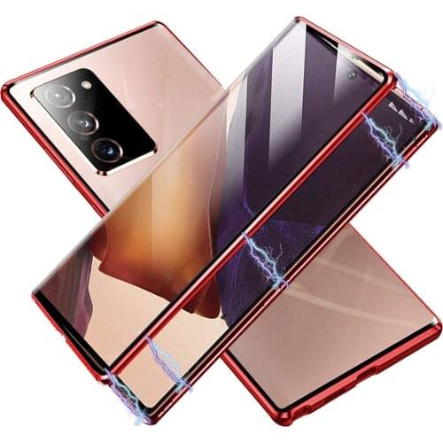 360 Full Cover Magnetic Case for Samsung Galaxy S20 10 S9 S8 Plus M31 Note 8 9 10 A80 Double-Sided HD Tempered Glass Phone Cover
