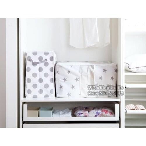 Household Items Storage Bags ,Non-woven fabrics cotton storage bag,Dot print Non-woven fabrics quilt arrange bags, 50pcs/lot