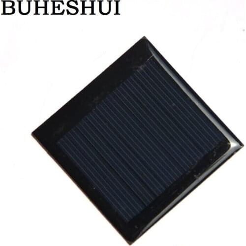 BUHESHUI 2pcs Epoxy 0.25W 5V Solar Cell Solar Module DIY Solar Panel For 3.7V Battery Charger System 50*50*3MM Polycrystalline