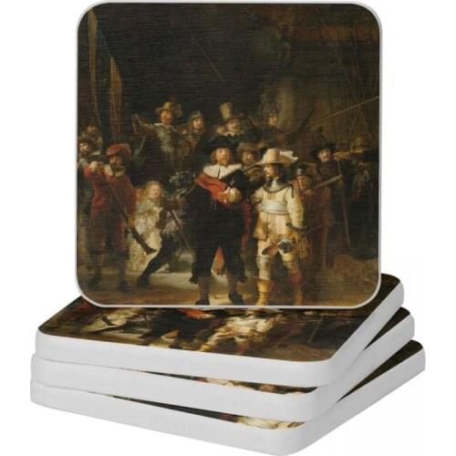 The Nightwatch Diatomite Square Round Coaster MildewProof Cup Bonsai Mat Soap Toothbrush Pad 10x10cm