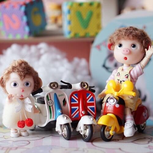 1PCS New Arrival Cute Creative mini motorcycle photo prop toy car for ob11 1/12 bjd Doll Accessories