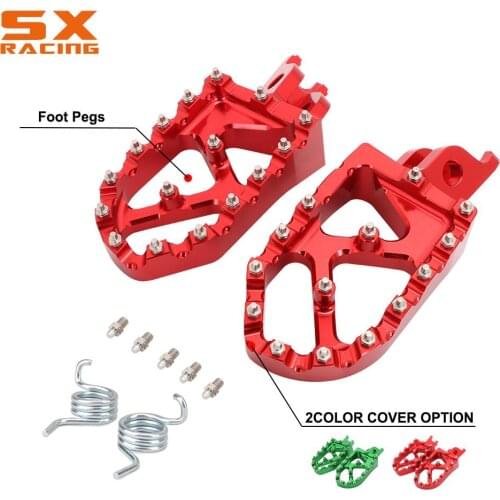 Motorcycle Footpeg Foot Pegs Rest Extension Pedal With Spring Teeth For Kawasaki KX KXF For Honda CR125 CR250 CRF 450 2002-2020