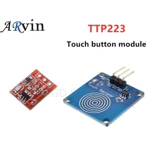 5Pcs TTP223 Touch Key Switch Module Touching Button Self-Locking/No-Locking Capacitive Switches Single Channel Reconstruction