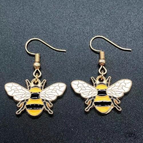 4 womens earrings, bee, giraffe, crocodile, elephant, teenager, charm, gifts, accessories, party accessories, simple