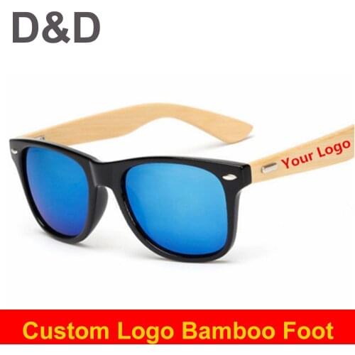 Custom Logo Bamboo Foot Sunglasses Men Wooden Sunglasses Women Original Wood Sun Glasses Customerized 20 pcs/set Wholesale