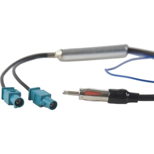 1Pc 17.7'' 'Car Special Radio Antenna DUAL Fakra with Audio Signal Amplifier Fit for Audi VW Automobile Replacement Accessories