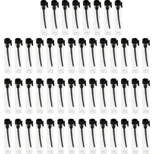 100x Mini Glass Perfume Sample Vial Containers Tube Empty Essential Oil Fragrance Bottle 2ml