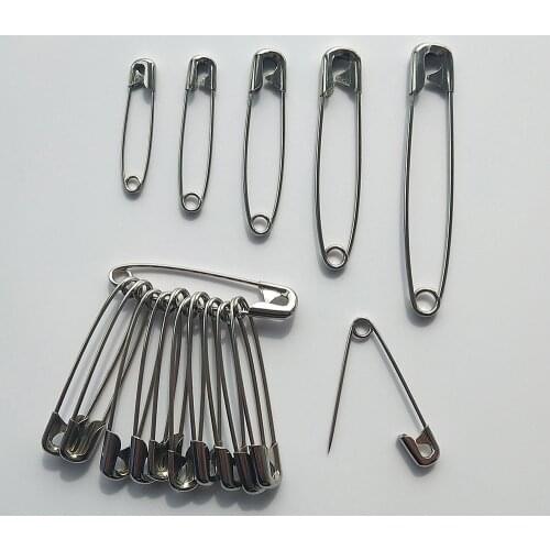 12pcs High Quality Safety Pins Paper Clip DIY Sewing Tools Gold Silver Metal Needles Large Safety Pin Brooch Accessories LFR06