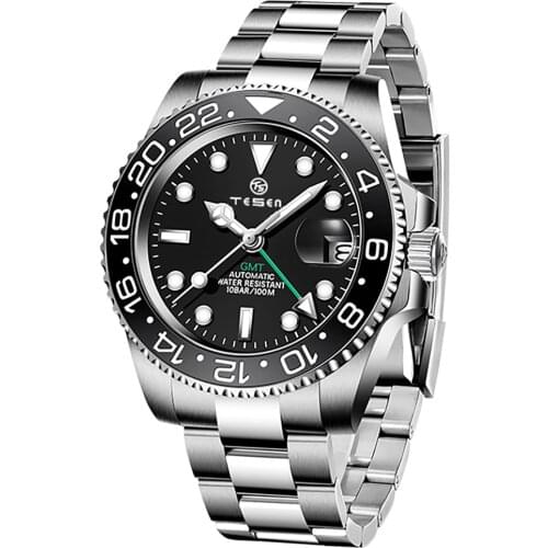 TESEN 2021 Role Mens Mechanical Watches Men Top Luxury Brand Automatic Mechanical Relogio Stainless Steel Waterproof Watch