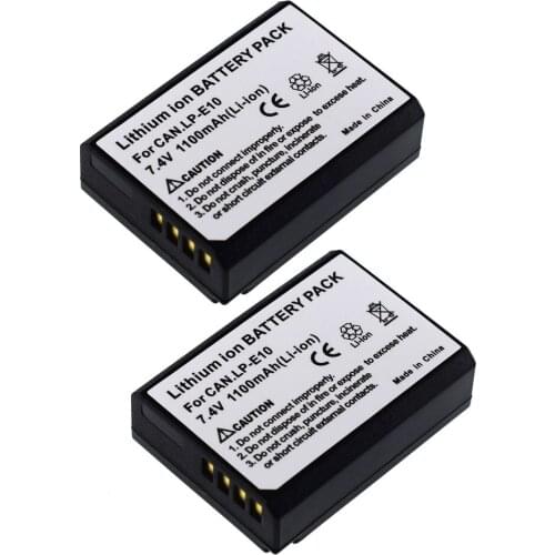 2x Battery for Canon LP-E10 EOS Rebel T3 T5 T6