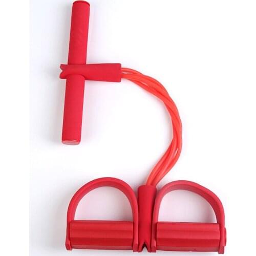 4 Tube Pedal Ankle Puller Indoor Fitness Resistance Bands Exercise Equipment Elastic Sit Up Pull Rope for Gym Sport Fitness