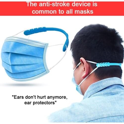 6pcs Mask Auxiliary Anti-Leaf Ear Protection Artifact Elastic Band Soft Rubber Ear Hook Decompression And Anti-Pain Protector