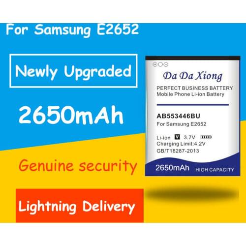 2650mAh AB553446BU Battery for samsung E2652 B2100 C3300 C5130 E1110C E3300,S5150 Xplorer B100 L250 M128 M628 W539 X989 B619