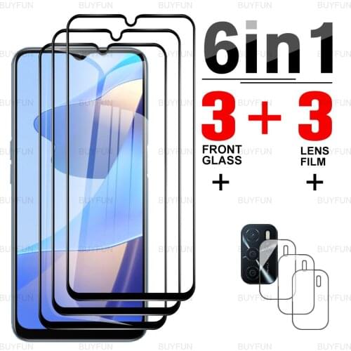 For Oppo A16 6.52inch Black edge tempered glass for oppo A74 A54 A94 5G A5 A9 2020 full cover protective glass lens safety film