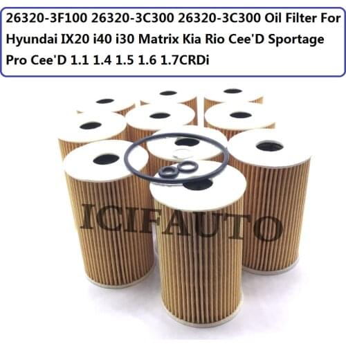 Oil Filter For Hyundai IX20 i40 i30 Matrix Kia Rio Cee'D Sportage 1.1 1.4 1.5 1.6 1.7CRDi 26320-3F100 26320-3C300 26320-3C300