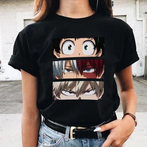 Hot Japanese Anime My Hero Academia T Shirt Women Kawaii Midoriya Izuku Deku Tshirt Boku No Hero Academia Graphic Tees Female